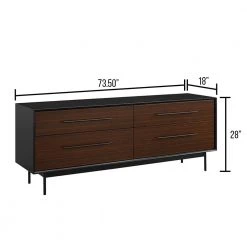 Park Avenue 4-Drawer Ruby Dresser 28 in. x 73.5 in. x 18 in. by Greenington -Greenington Shop ruby greenington dressers gpa0006rb fa 1000