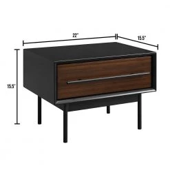 Park Avenue 1-Drawer Ruby Nightstand 15.5 in. H x 22 in. W x 15.5 in. L by Greenington -Greenington Shop ruby greenington nightstands gpa0004rb fa 1000