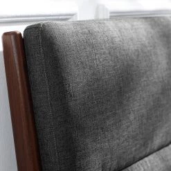 Park Avenue Reddish Brown Wood Queen Bed with Fabric by Greenington -Greenington Shop ruby greenington platform beds gpa0001rb 44 1000