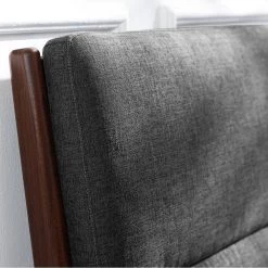 Park Avenue Reddish Brown Wood King Bed with Fabric by Greenington -Greenington Shop ruby greenington platform beds gpa0002rb 44 1000