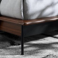 Park Avenue Reddish Brown Wood King Bed with Fabric by Greenington -Greenington Shop ruby greenington platform beds gpa0002rb fa 1000