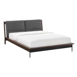 Park Avenue Reddish Brown Wood California King Bed with Fabric by Greenington -Greenington Shop ruby greenington platform beds gpa0003rb 40 1000