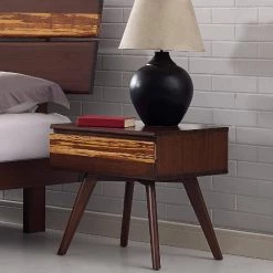 Azara 1-Drawers Sable Nightstand 17.5 in. H x 22.05 in. W x 18.1 in. L by Greenington -Greenington Shop sable greenington nightstands ga0003sa 31 1000