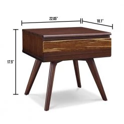 Azara 1-Drawers Sable Nightstand 17.5 in. H x 22.05 in. W x 18.1 in. L by Greenington -Greenington Shop sable greenington nightstands ga0003sa fa 1000