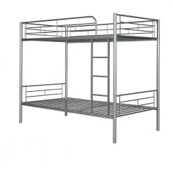 Silver Twin Over Twin Metal Bunk Bed by VERYKE