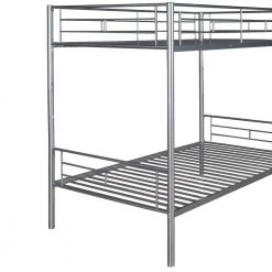 Silver Twin Over Twin Metal Bunk Bed by VERYKE -Greenington Shop silver veryke bunk beds db mf291663aan c3 1000