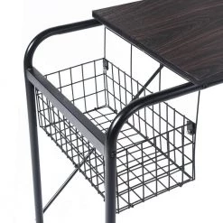31.5 in. Retangular Black Home office desk Computer Desk with Wire Storage Basket by VERYKE -Greenington Shop walnut black veryke computer desks yb w131449661 44 1000