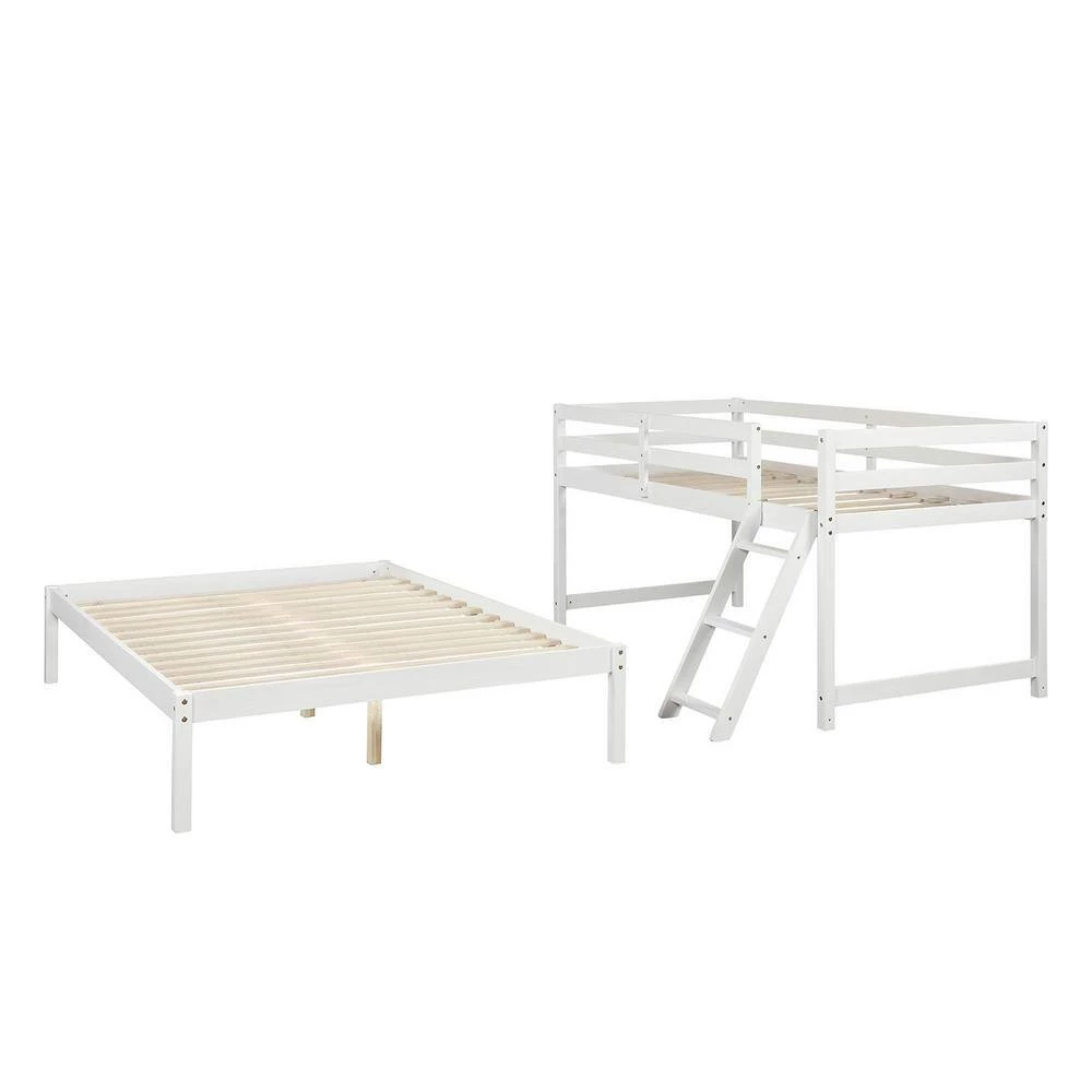 Suzanne White Twin Over Full Separabel Bunk Bed by Qualfurn 7 Suzanne White Twin Over Full Separabel Bunk Bed by Qualfurn - Image 5