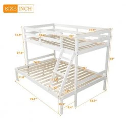Suzanne White Twin Over Full Separabel Bunk Bed by Qualfurn 18 Suzanne White Twin Over Full Separabel Bunk Bed by Qualfurn -Greenington Shop white qualfurn bunk beds ble193722k 76 1000
