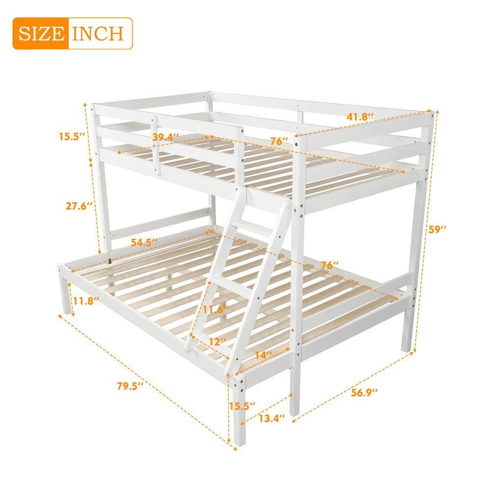 Suzanne White Twin Over Full Separabel Bunk Bed by Qualfurn 10 Suzanne White Twin Over Full Separabel Bunk Bed by Qualfurn - Image 8