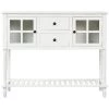 42 in. Rectangle White Wood Console Table with Buffet Storage Cabinets and Drawers by Qualfurn -Greenington Shop white qualfurn console tables ctm193444k 64 1000