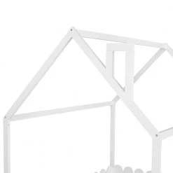 White Full Size House Style Bed with Fence by Qualfurn 15 White Full Size House Style Bed with Fence by Qualfurn -Greenington Shop white qualfurn kids beds ble281294k 1f 1000