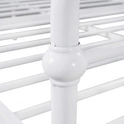 White Full Size Metal Platform Bed with Headboard and Footboard by Qualfurn -Greenington Shop white qualfurn platform beds ble193127k 66 1000