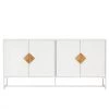 White Sideboard with 4 Doors and Double Storage by Qualfurn -Greenington Shop white qualfurn sideboards buffet tables sw282s00014 64 1000