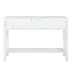 44.3 in. White Rectangle Wood Console Table Sideboard with Bottom Shelf and 2-Drawer by VERYKE -Greenington Shop white veryke console tables ygx gxca0273 4f 1000