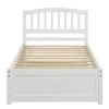 Stylish White Wood Frame Twin Size Platform Bed with Trundle by VERYKE 2 Stylish White Wood Frame Twin Size Platform Bed with Trundle by VERYKE -Greenington Shop white veryke platform beds db wf194302aak 64 1000