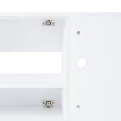 62.99 in. White Modern Minimalist LED Light TV Stand TV Cabinet with 4 Open Shelves and 2 Doors Fits TV's up to 78 in. by VERYKE 15 62.99 in. White Modern Minimalist LED Light TV Stand TV Cabinet with 4 Open Shelves and 2 Doors Fits TV's up to 78 in. by VERYKE -Greenington Shop white veryke tv stands yb w118040729 1f 1000