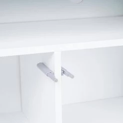 62.99 in. White Morden TV Stand Entertainment Center with LED Lights 4 Open Shelves and 3 Doors Fits TV's up to 72 in. by VERYKE -Greenington Shop white veryke tv stands yb w118040914 76 1000