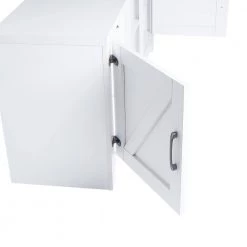 57.87 in. White Modern Farmhouse Double Barn Door TV Stand Entertainment Center with Open Shelves Fits TV's up to 65 in. by VERYKE -Greenington Shop white veryke tv stands yb w118042181 44 1000