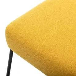Yellow Linen Slipper Chair Armless Accent Chair Lounge Chair Tubchair with Wire Metal Frame by VERYKE -Greenington Shop yellow veryke accent chairs yb pp286825aay fa 1000